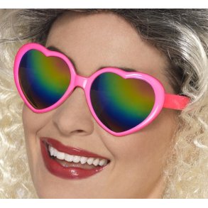 Lyserde hjerte briller