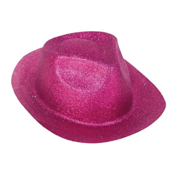 Glimmer hat i Hot pink