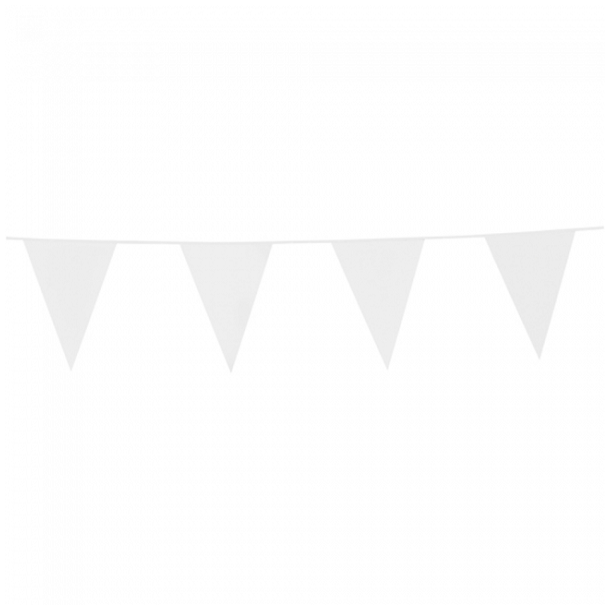 Hvid flag guirlande