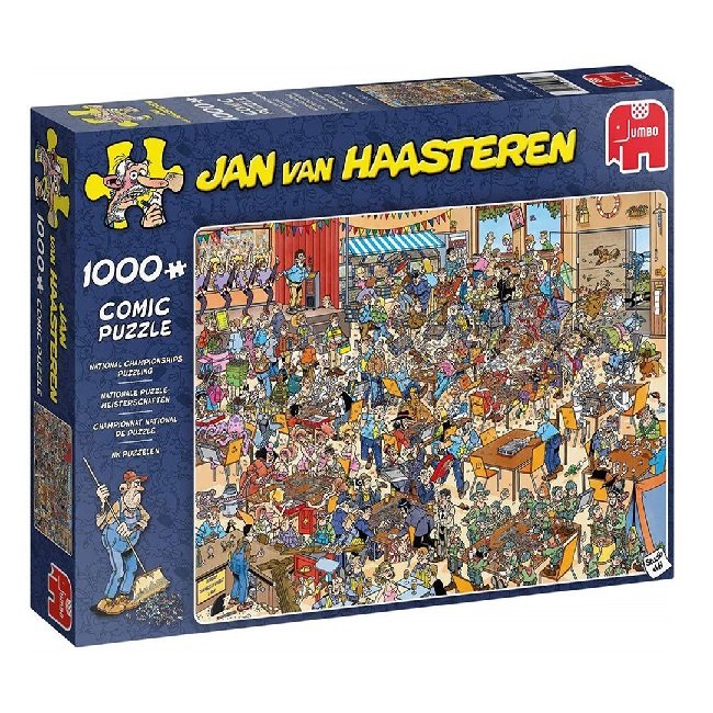 Følg os helt bestemt Synslinie Jan Van Haasteren - Sjovt puslespil med 1000 brikker.
