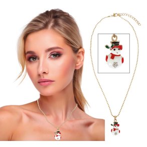 Jule halsk�de med snemand