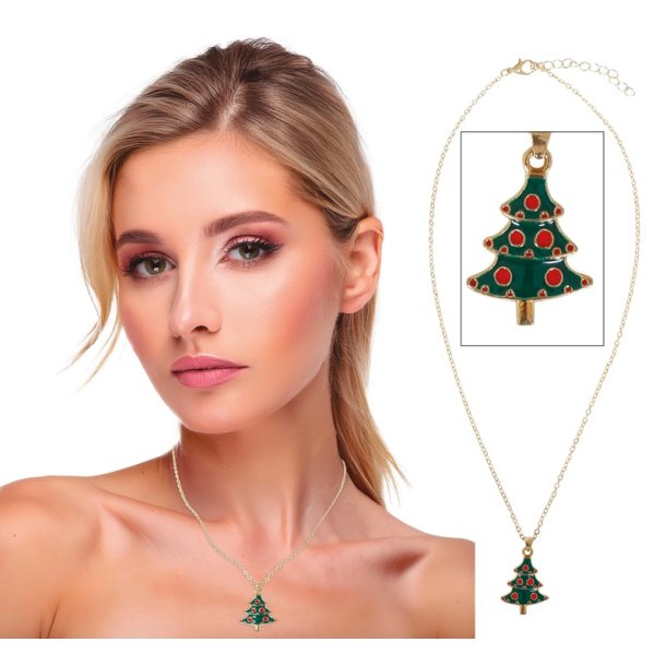 Jule halsk�de med juletr�