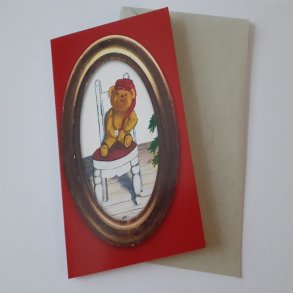 JULEKORT MED BAMSE OG MED GR� KUVERT