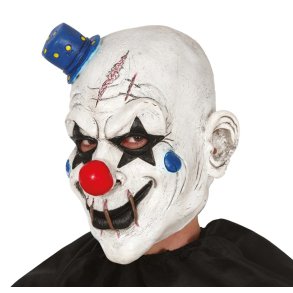 Klovne latex maske