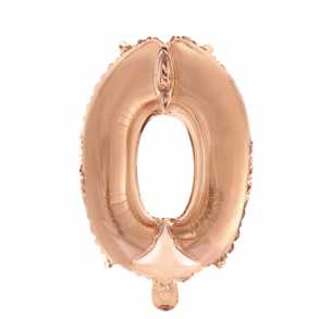 Kobber folieballon som tallet 0