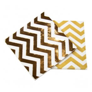 Kobberstribet servietter