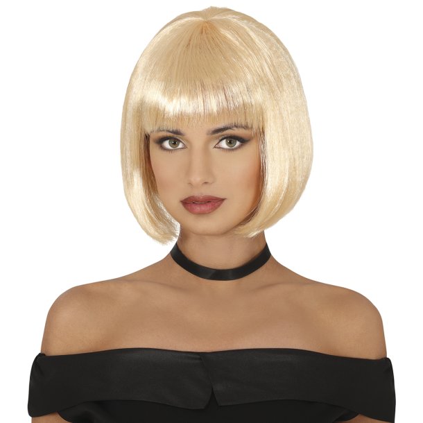 Blonde kort paryk