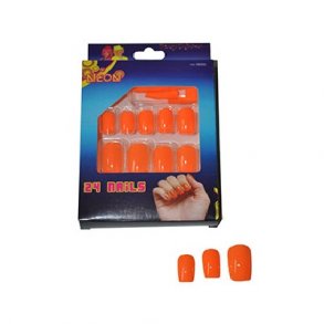 Falske neon negle i orange