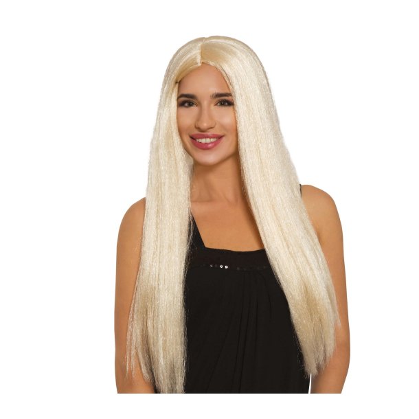 Lang blond paryk