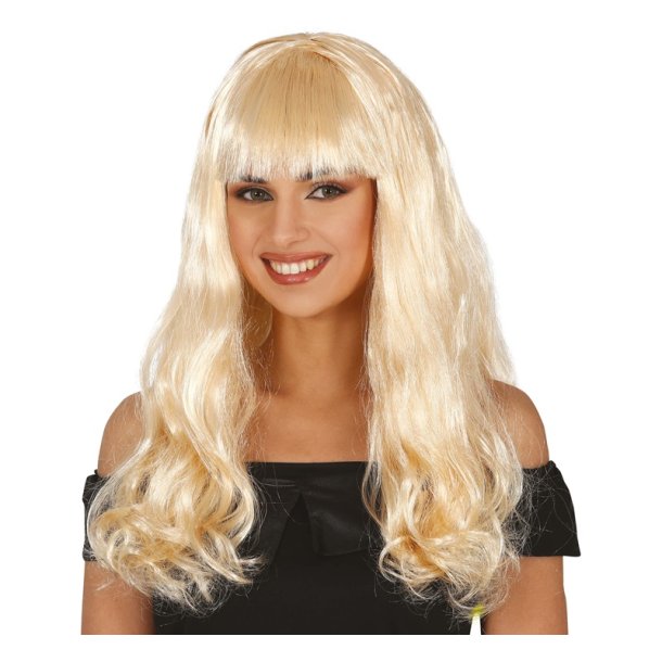 Lang blondine paryk
