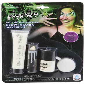 Glow in dark makeup