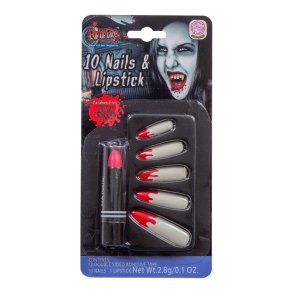 Blodige negle og lbestift