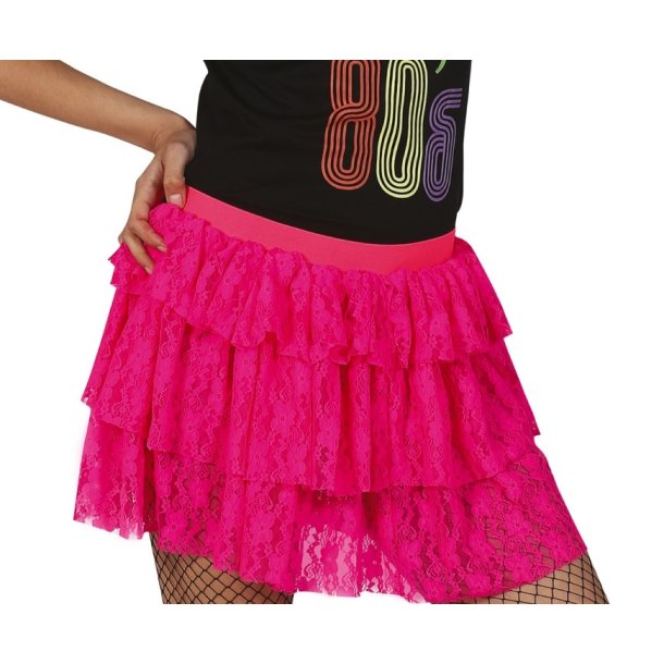 Neon pink skirt