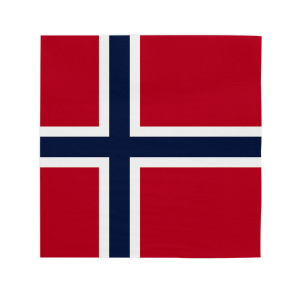 Norge flag servietter