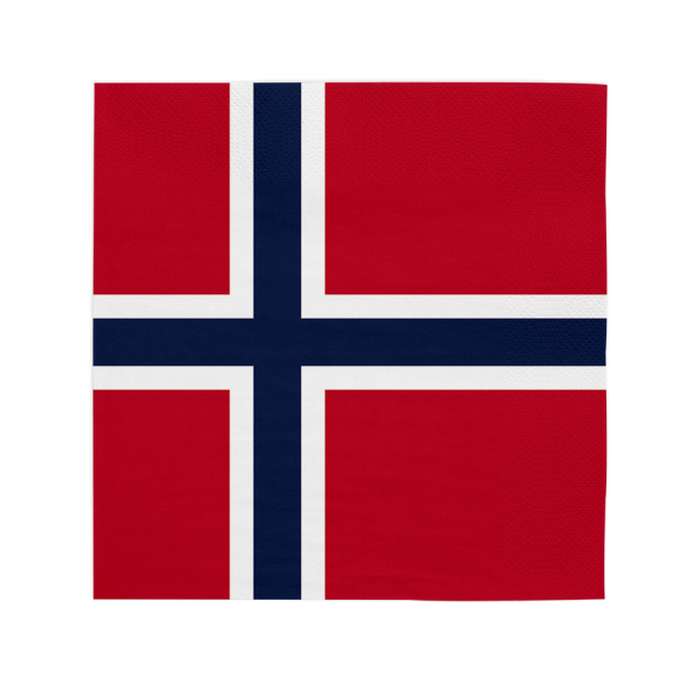 Norge flag servietter