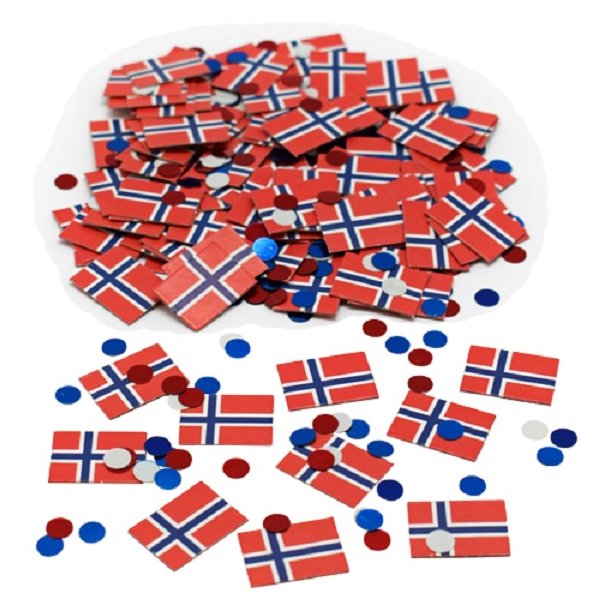 Norge flag konfetti