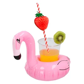 Oppustelig flamingo kop holder
