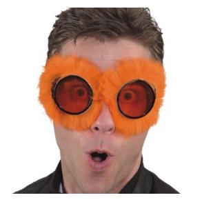 Orange plys briller