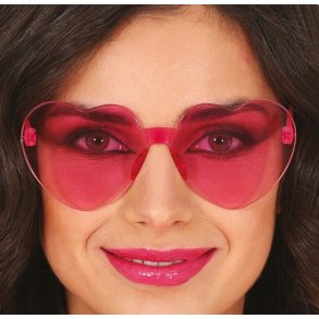 Pink heart briller