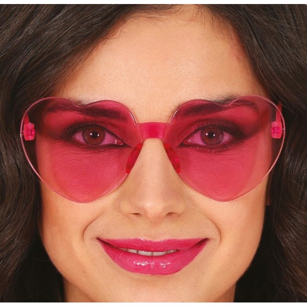 Pink heart briller