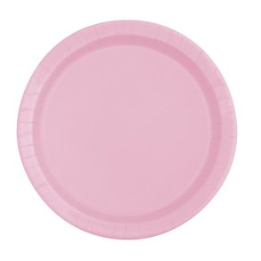 Pink rund paptallerken