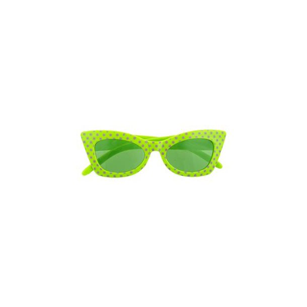 Grn polka dot brille