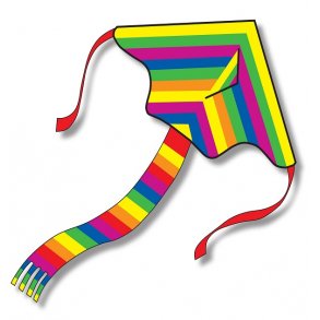 Rainbow tail kite