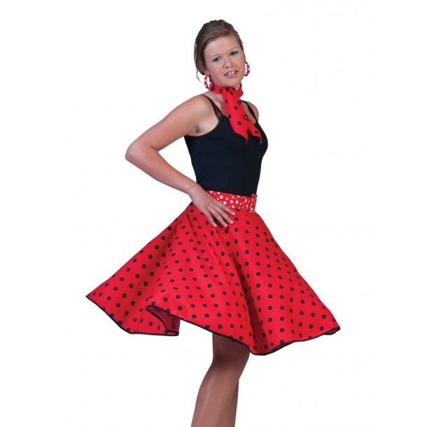 Rock´n kjole i rød - Udklædning fra Sjov og Spil.