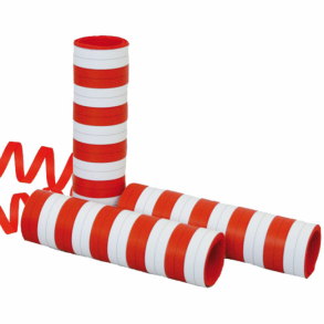 Rd og hvid serpentiner