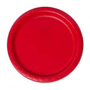 Rde runde paptallerkner