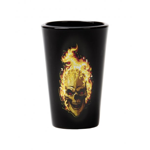 Shotglas Burning Skull