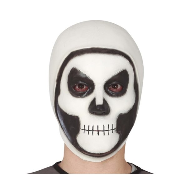 Hooded skeleton maske