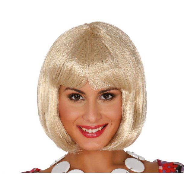 Skulderlang blond paryk