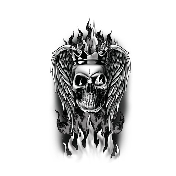 Skull tatovering