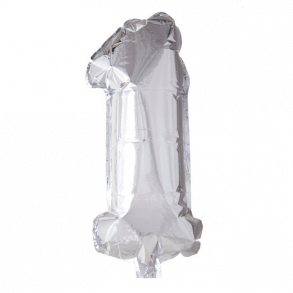 Slv folieballon som tallet 1