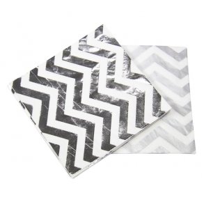 Slvstribet servietter