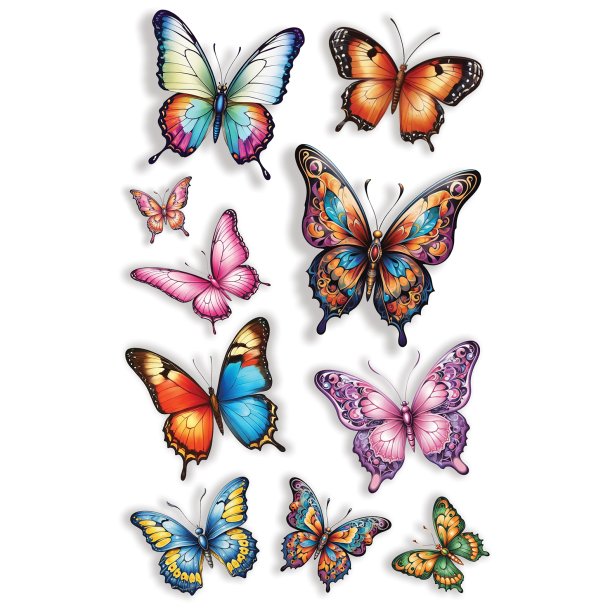 Falske sommerfugle tatoveringer 