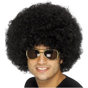 70er Funky sort paryk