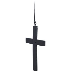 Sort kors halsk�de 