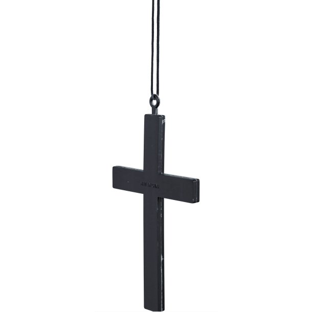 Sort kors halsk�de 