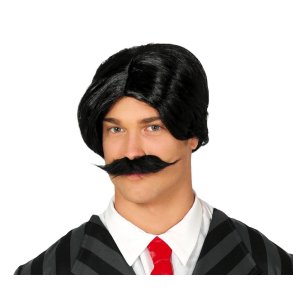 Sort paryk med overskg