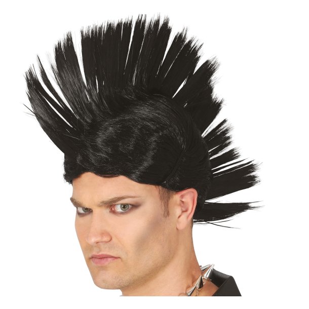 Sort punker paryk