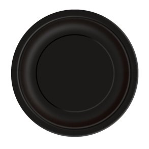 Sorte runde paptallerkner