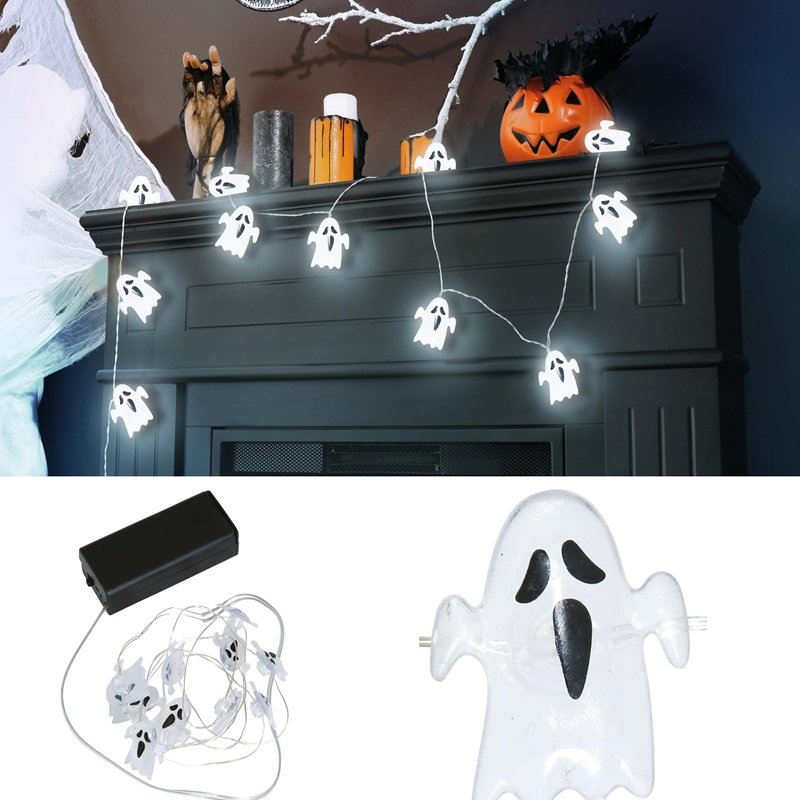 Spøgelse lyskæde - Når der skal pyntes op til Halloween.