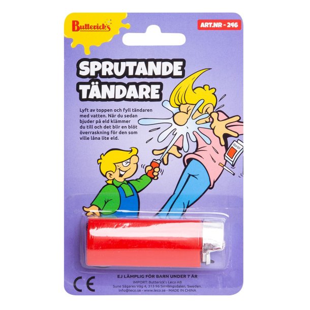 Sprjtende lighter