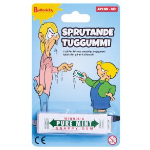Sprjtende tyggegummi
