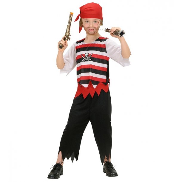 Observere Baglæns klassisk Pirat kostume til børn - Kvalitets udklædning til børn.