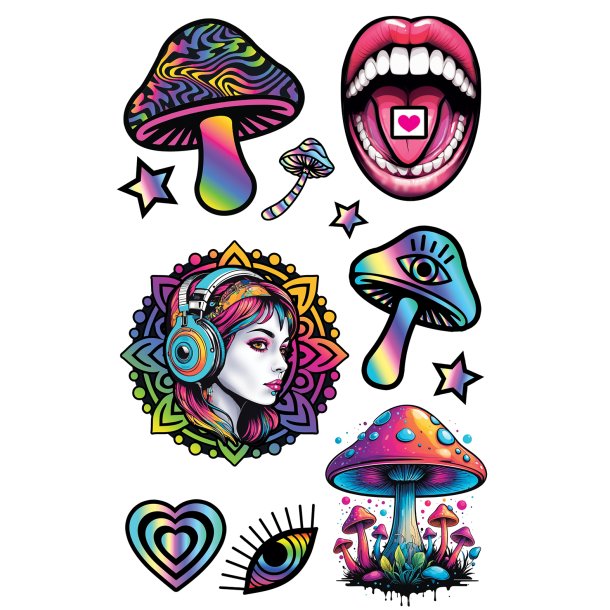 Falske psychedelic tattos