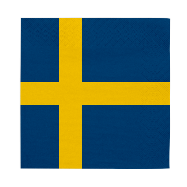Sverige flag servietter