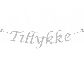 Tillykke guirlande i slv